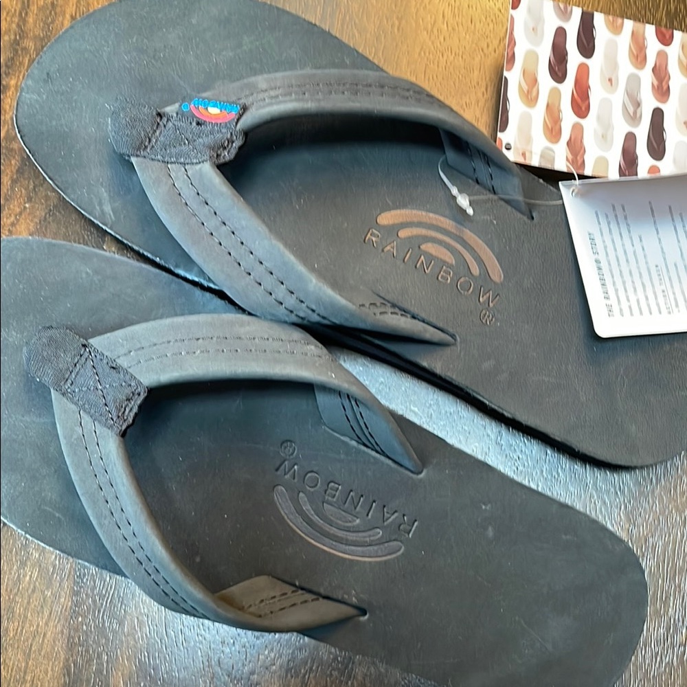 Rainbow premier leather flip flops